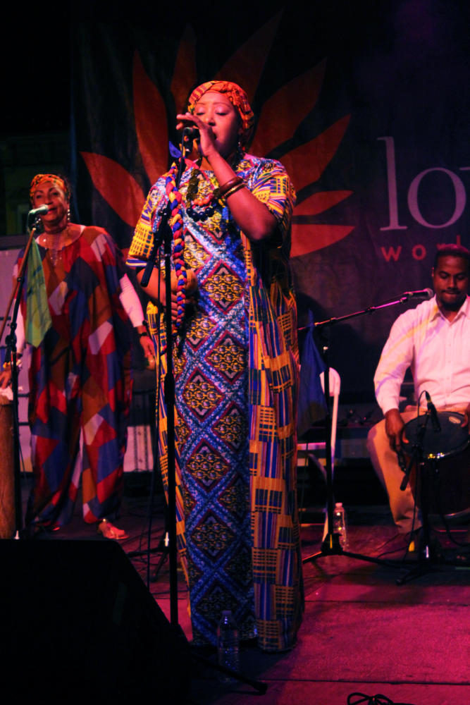 Betsayda Machado sings during her performance with the Afro-Venezuelan band La Parranda el Clavo. 