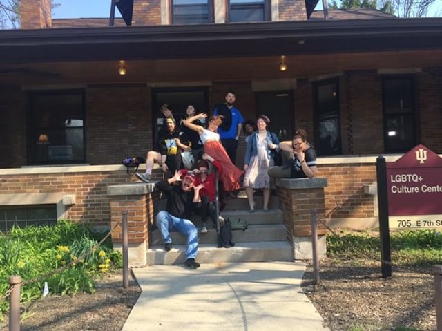 Members of the Gay Straight Alliance visit the LGBTQ+ Culture Center at Indiana University in April of 2018.